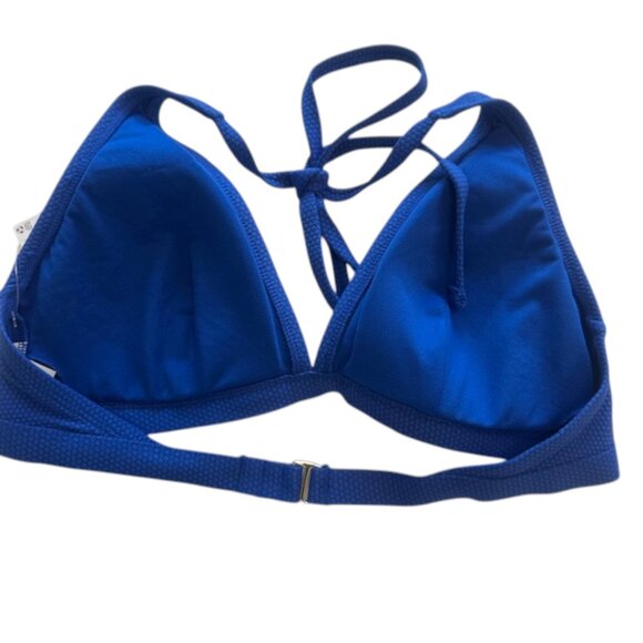 NWT Liz Claiborne Bold Blue Texture‎ Bikini Top Size 8 - Picture 6 of 9